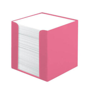 Stolna kocka s papirom 9x9x9 cm, 700 listova, PVC, Color Blocking, Herlitz, roza