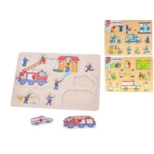 Igračka drvene puzzle umetaljke javne službe 308493