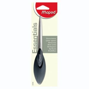 Nož za poštu Maped, 17 cm, plastična drška, crni