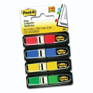 Blok zastavice samoljepljive 11,9 x 43,2 mm, 35 zastavica, 4 boje, 3M
