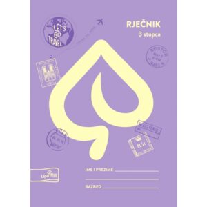 Rječnik B6 40 listova 3 kolone Lipa Mill
