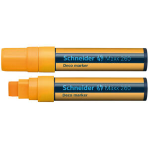 Flomaster Schneider, Deco Marker Maxx 260, tekuća kreda,  2-15 mm, narančasti