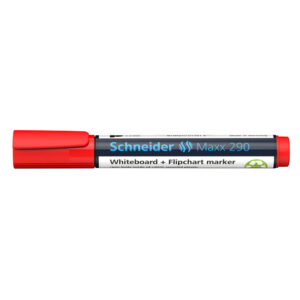 Flomaster Schneider, marker za bijelu ploču, Maxx 290, 2-3 mm, crveni