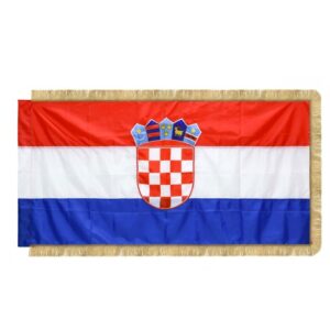 Zastava Republike Hrvatske 300x150 cm, s resicama, svečana, svila