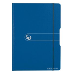Ploča podložna PVC, sa štipaljkom, preklopom i gumicom, A4, Easy orga to go, Herlitz, plava