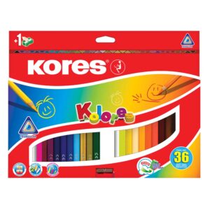 Bojice drvene Kores trobridne 36/1+šiljilo KOR100136