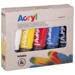 Boja akrilna  75 ml pvc tuba 5 boja Primo 421TATM5!!