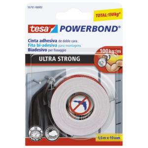 Traka ljepljiva obostrana 19 mm/1,5m spužvasta Ultrastrong Tesa 55791-00005-00 bijela