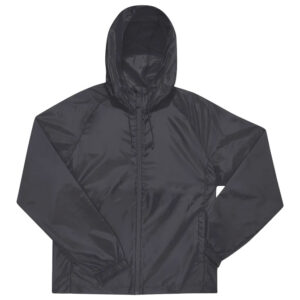 Vjetrovka s kapuljačom zip unisex B&C # Reset Lined Windbreaker tamno siva 3XL