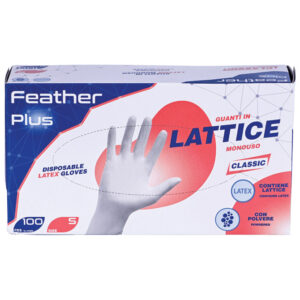 Pribor za čišćenje-rukavice latex-s puderom Feather pk100 bijele S