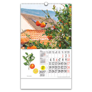 Kalendar "Ljekovito bilje" s rotacijskim krugom, spirala, Nikoprom