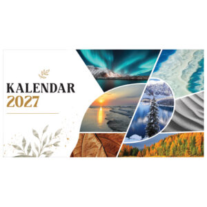 Kalendar stolni mali 2027. 13 listova, obostrani, spirala