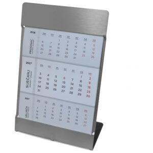 Kalendar stolni-pomični 11,5x17,8 cm inox postolje