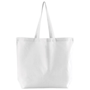 Vrećica za kupovinu pamučna 35x39x13.5 cm duge ručke Maxi Beechfield W165  bijela