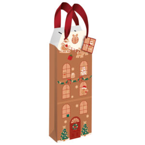 Vrećice ukrasne-boca 13x36x10 cm novogodišnje Christmas Interdruk sort