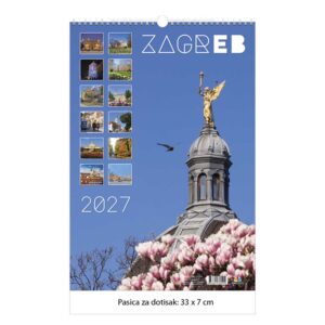Kalendar zidni Zagreb 2027.